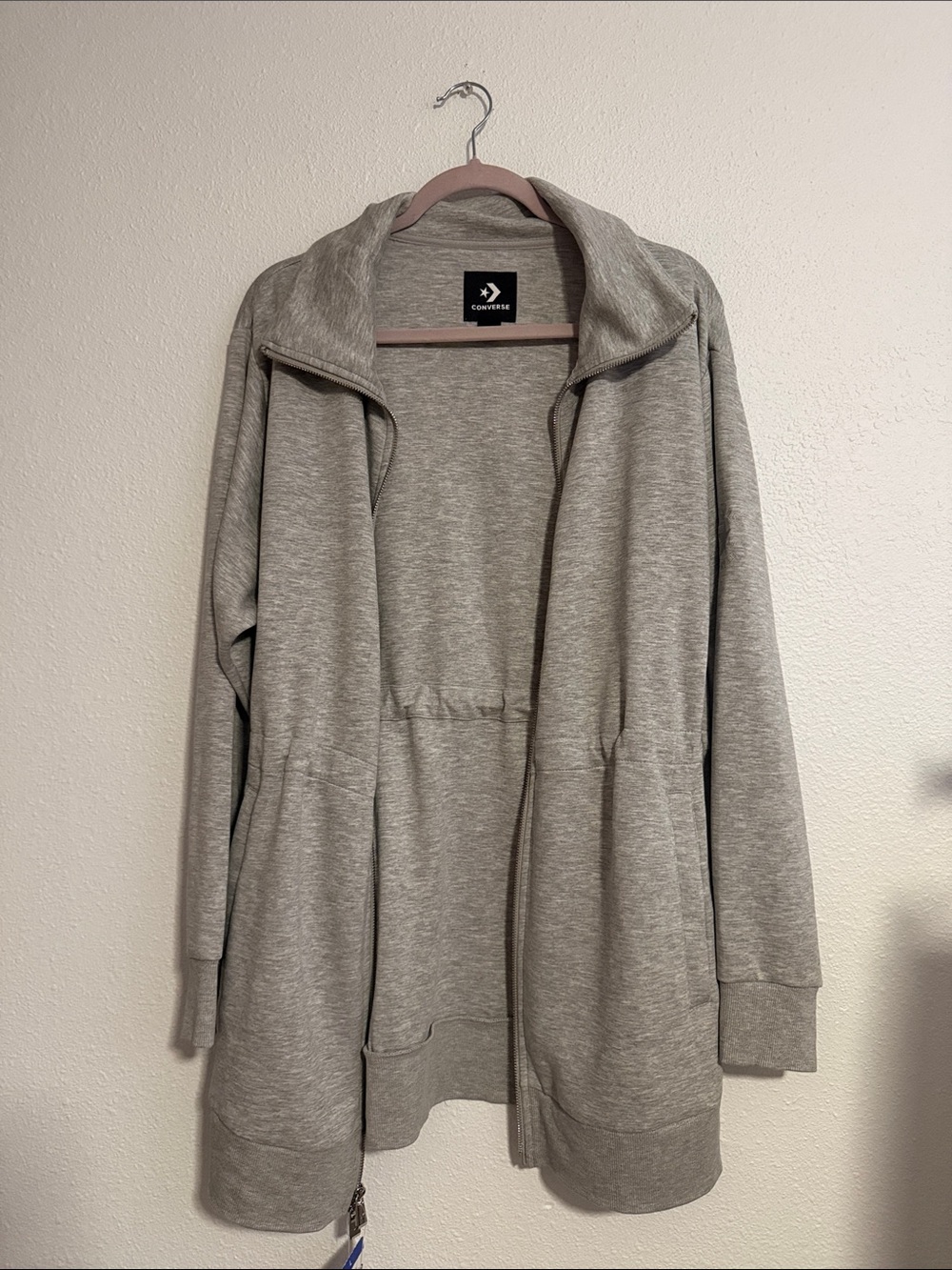 Converse Women's Full-Zip Jacket Gray - Picture 4 of 7